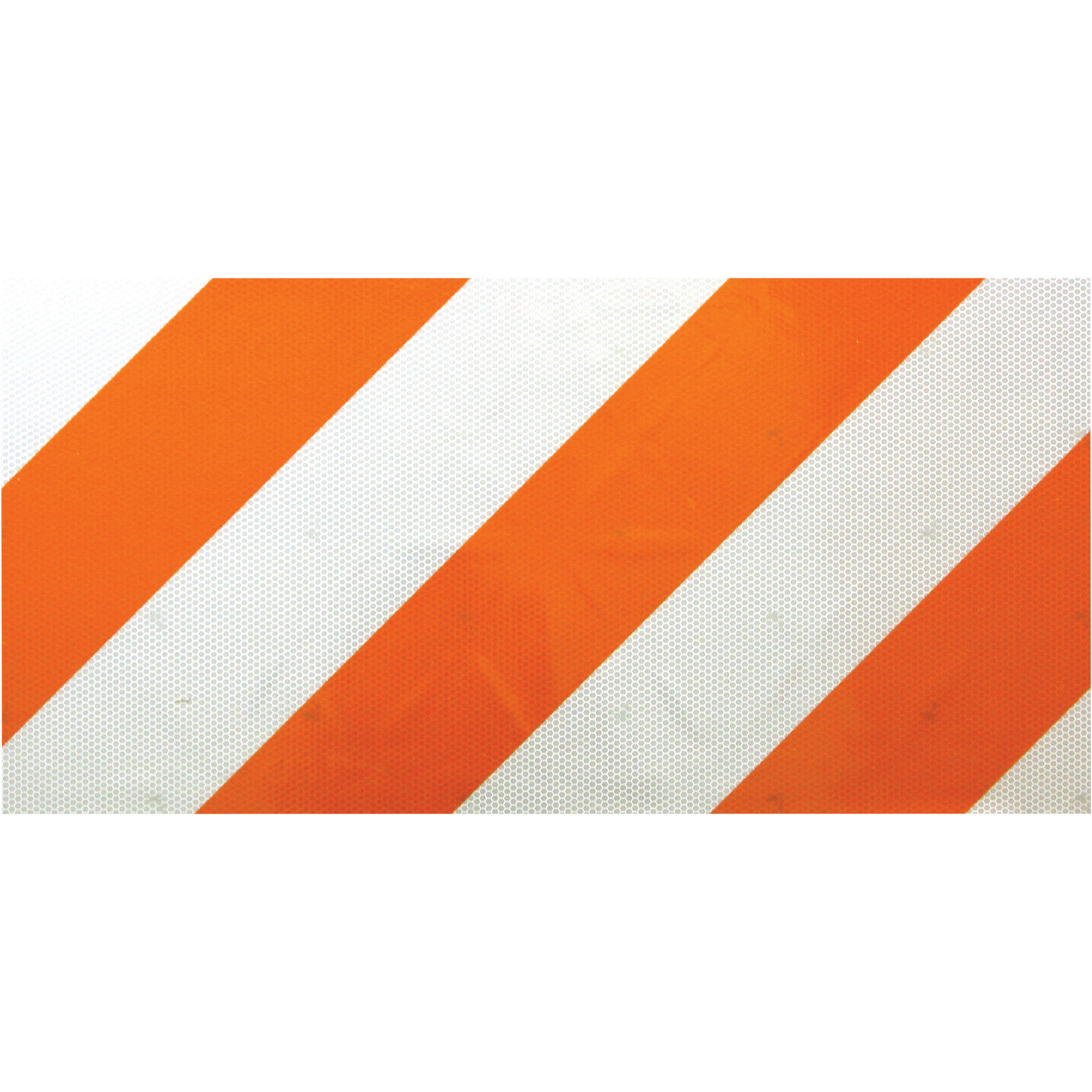Plasticade 24in.L x 8in.H Barricade Board with Engineer-Grade Sheeting, White, Model# PB824EG